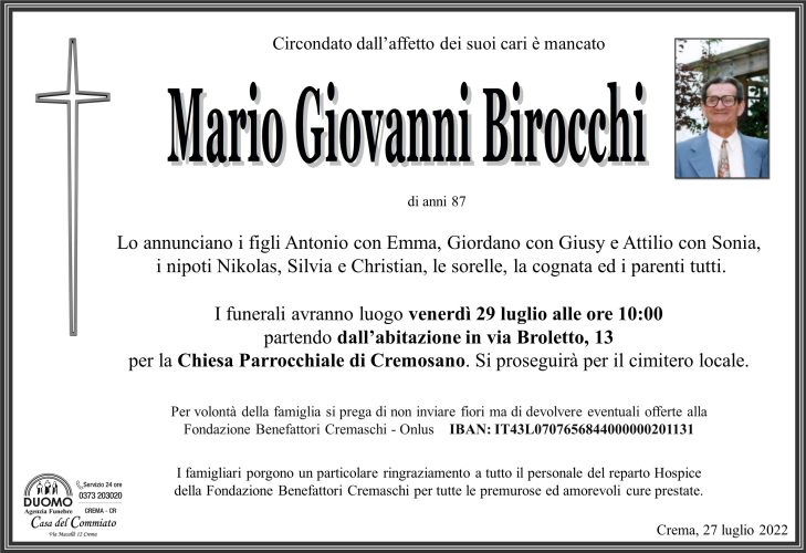 Birocchi Mario Giovanni
